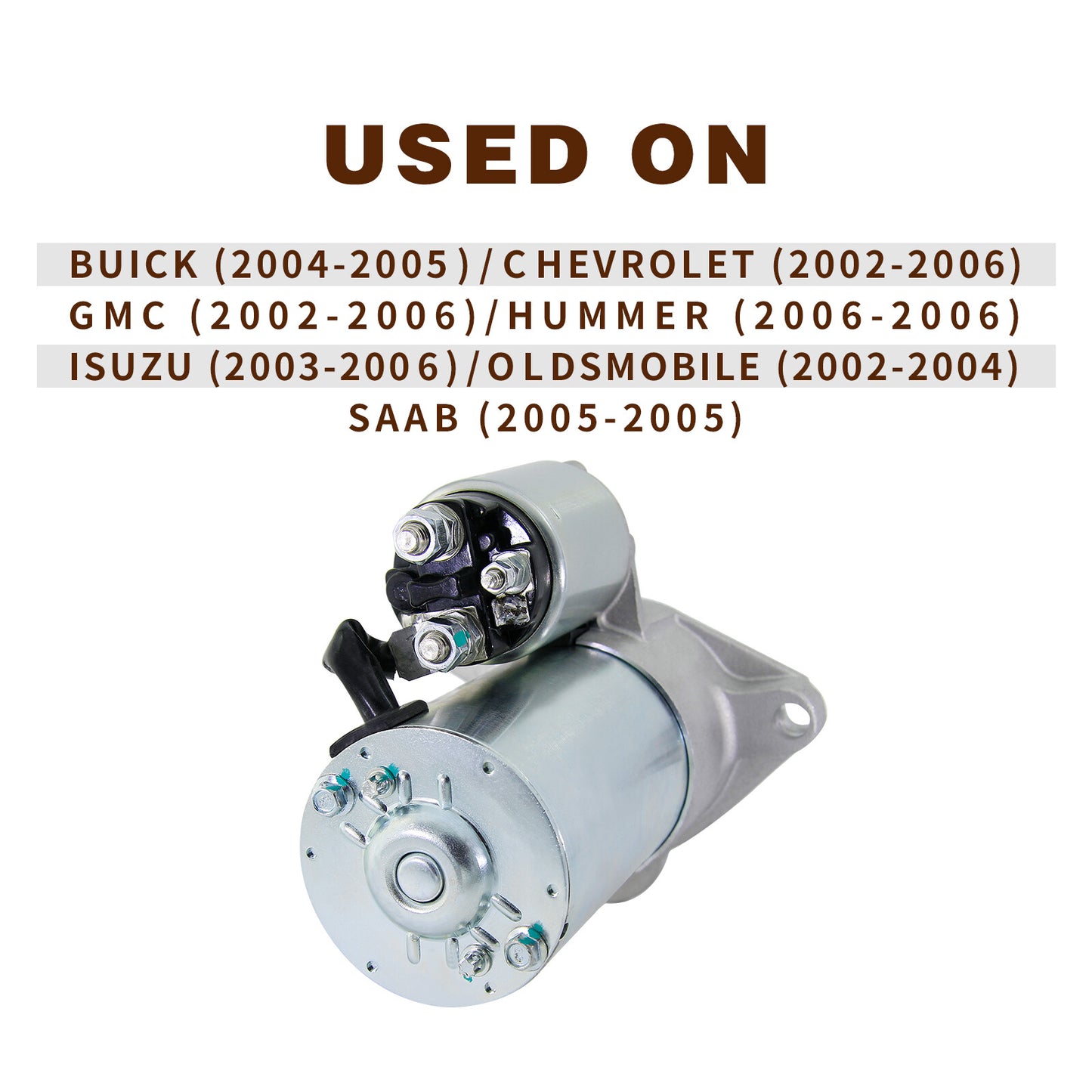 New Starter For Buick 2004-2005 Chevrolet GMC Hummer Isuzu Oldsmobile Saab /