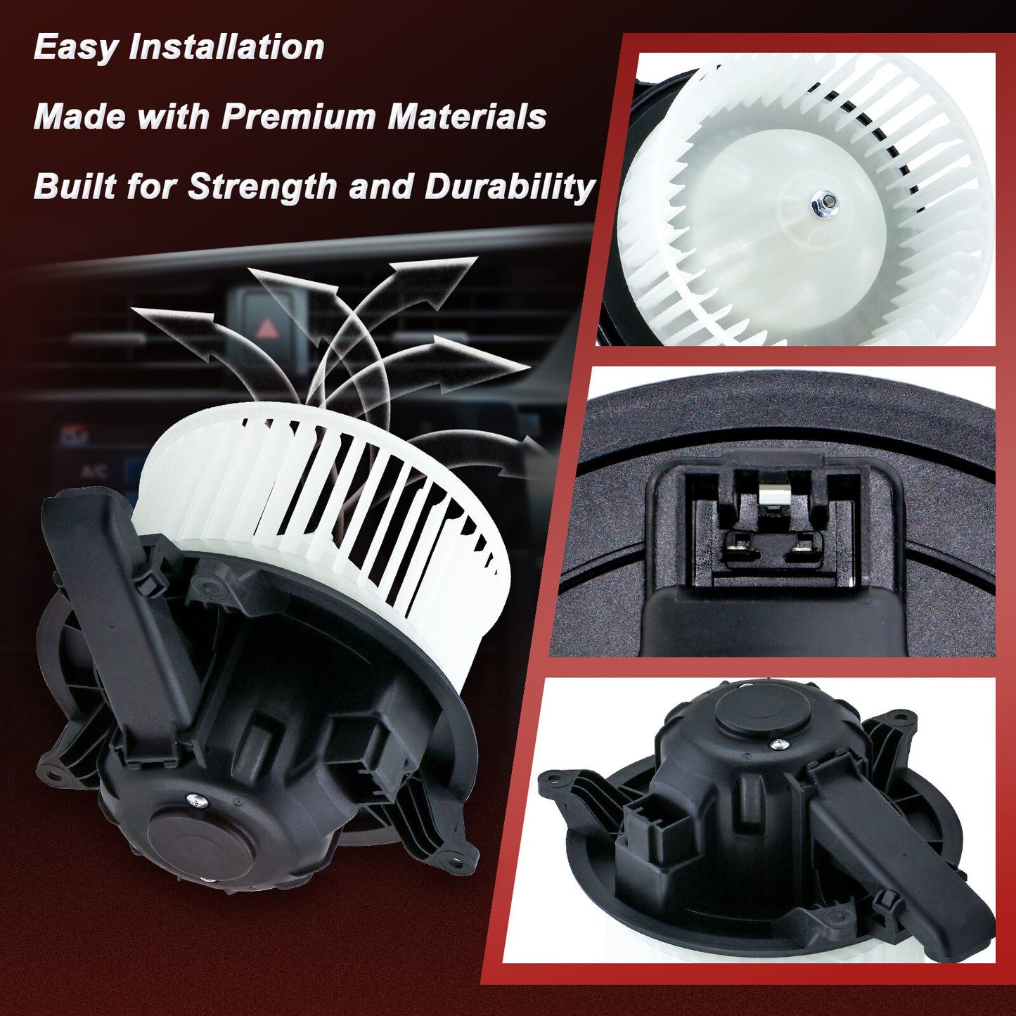 Heater Blower Motor w/Fan Cage for Ford Expedition F-150 Lincoln Navigator 09-14