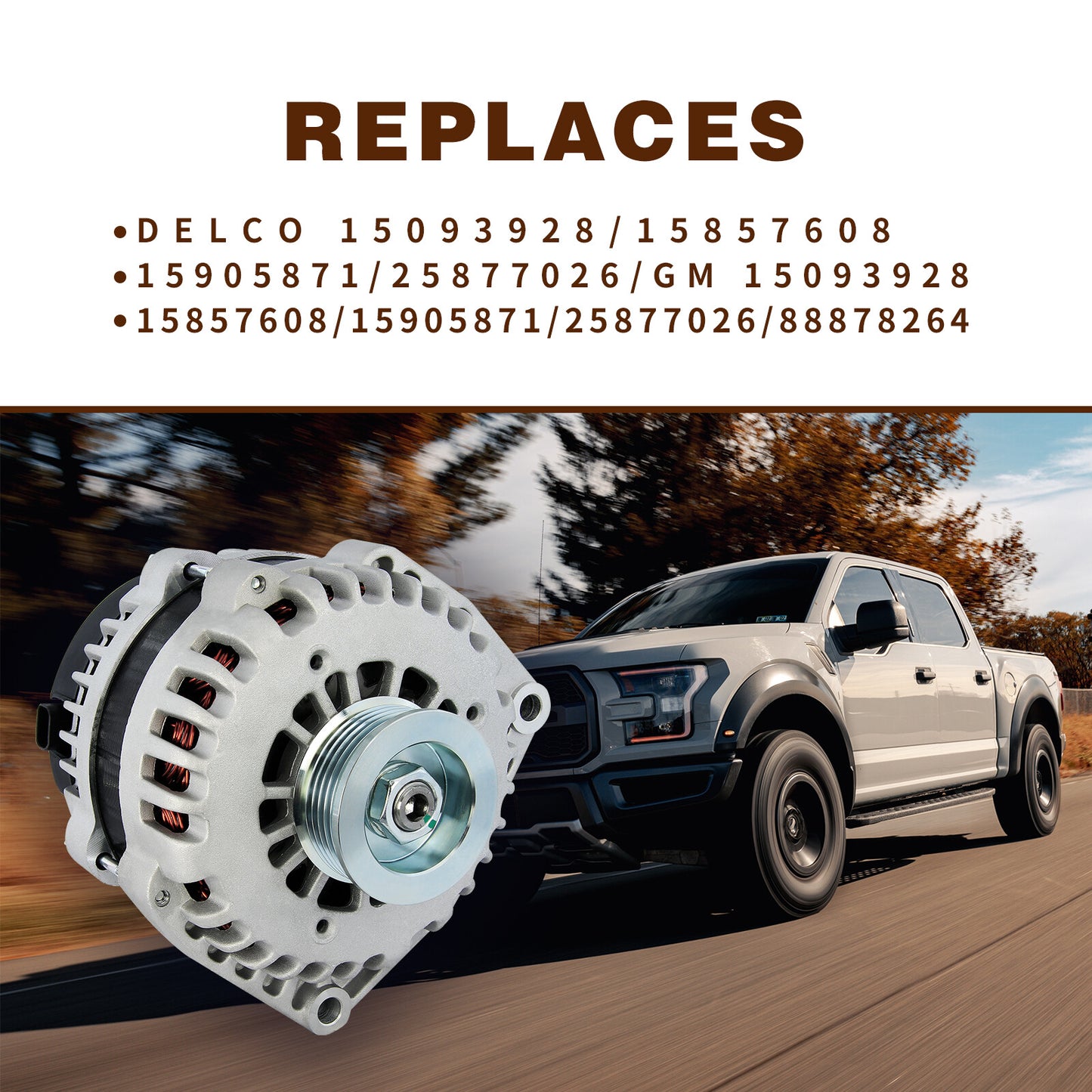 New Alternator For Cadillac Chevrolet GMC Silverado Suburban Sierra 1500 2500